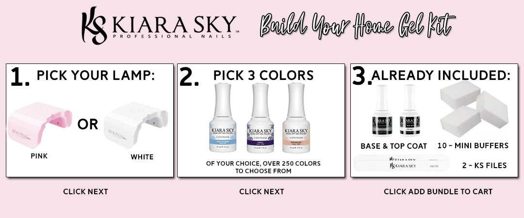 Kiara Sky Professional Gel Nail Kit - DIY At-Home Manicure Set with LED Lamp & Nail Polish for Salon-Quality Nails | Perfect for Parties, Weddings & Special Occasions