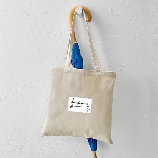 Anne Boleyn Signature Tote Bag - Natural Canvas Reusable Shopping Bag with Historical Design | Perfect for Groceries, Books & Renaissance Fairs