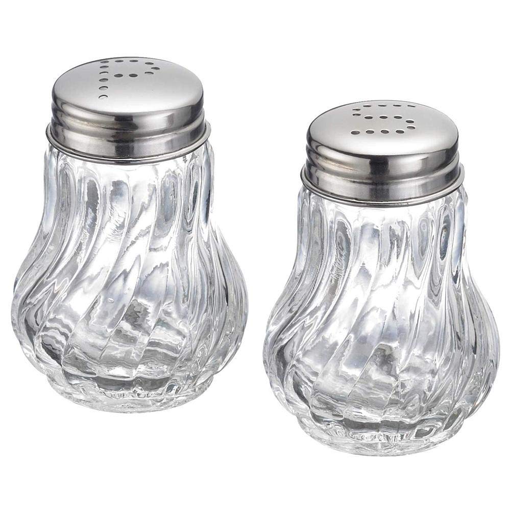 2-Pack Glass Salt and Pepper Shakers with Wooden Lids - Multi-Purpose Spice Jars for Kitchen, BBQ, Cooking & Seasoning - Perfect for Home, Restaurant & Outdoor Use