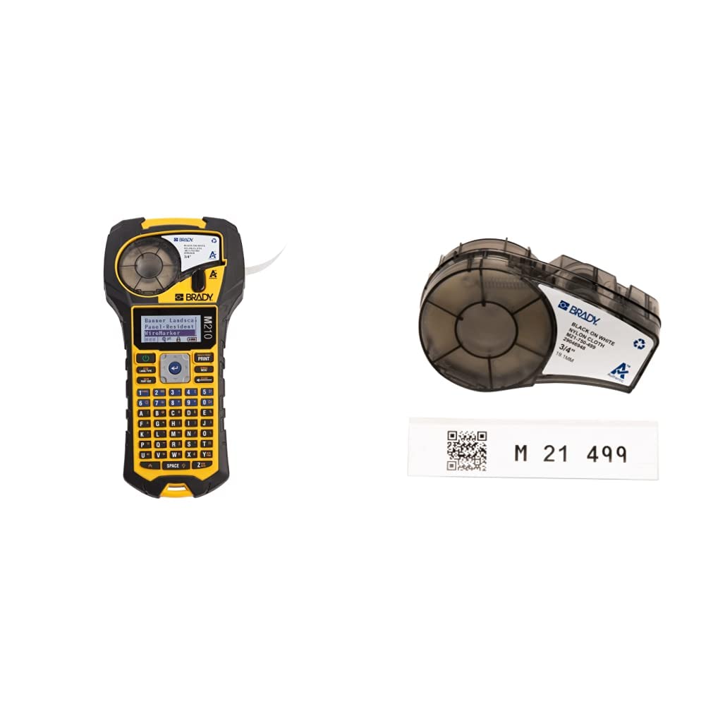 Brady M210 Portable Label Printer with Rubber Bumpers (M21-750-499) - 0.75