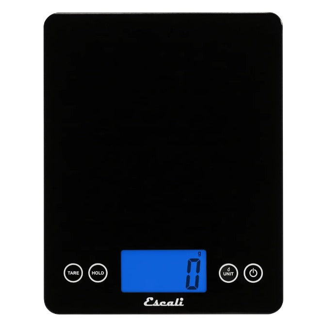 Escali XL Arti Glass Digital Kitchen Scale - 22lb Capacity, Precise Weight Measurement for Cooking & Baking, Black | Perfect for Home, Restaurant & Commercial Use