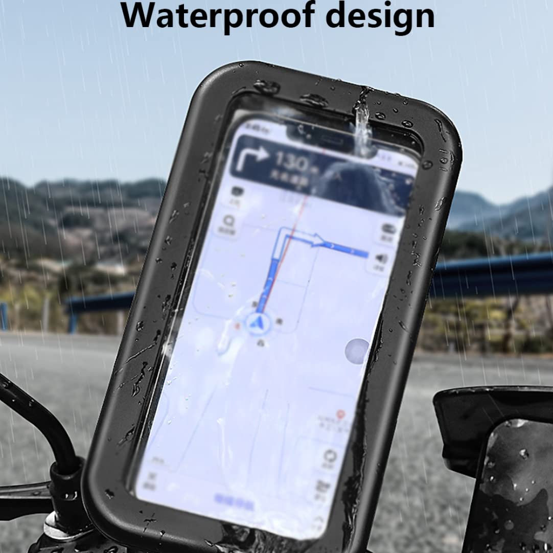 Waterproof Motorcycle Phone Mount - Handlebar Bike Holder for Cycling & Riding