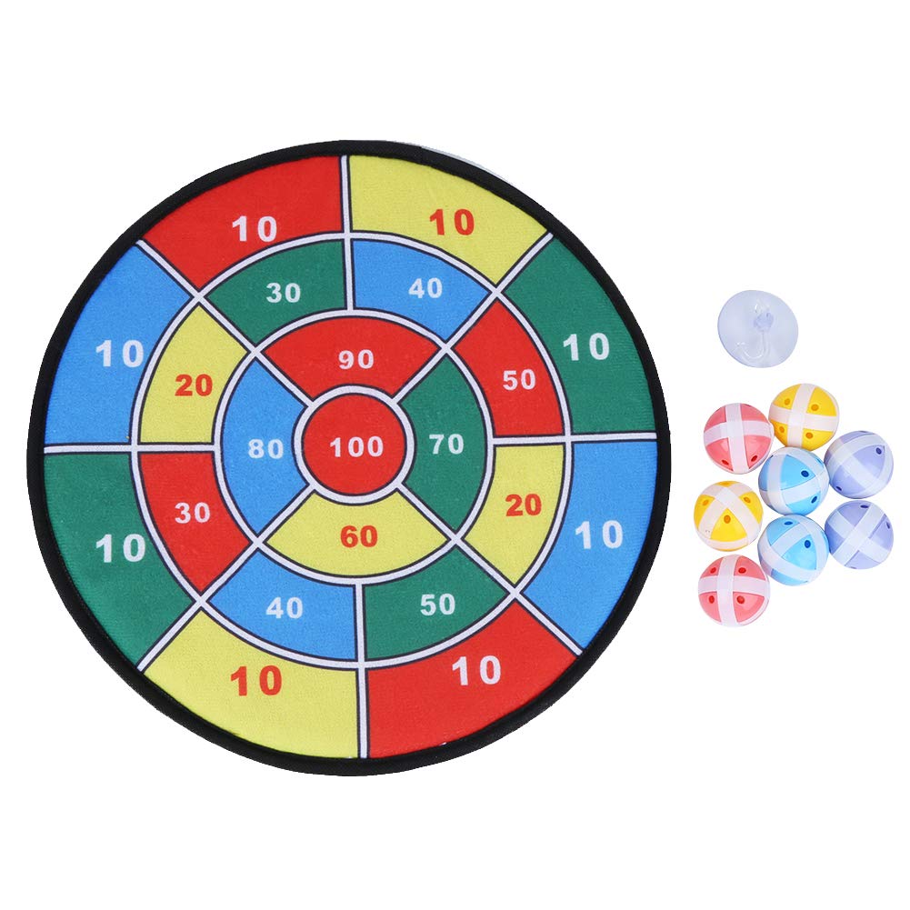 SAZAO Kids Dart Board Game - Soft Flannel Dartboard with Colorful Design for Indoor & Outdoor Play - Fun Toy for Children's Parties, Family Game Nights & Backyard Activities