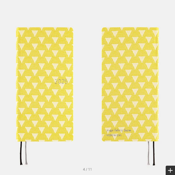 Hobonichi Techo 2025 Planner - Yuge Fabric Farm Fish Scale Crest Weeks Hardcover (English Edition) | Weekly Horizontal Layout | January Start | Monday Start | Perfect for Journaling, Planning & Productivity