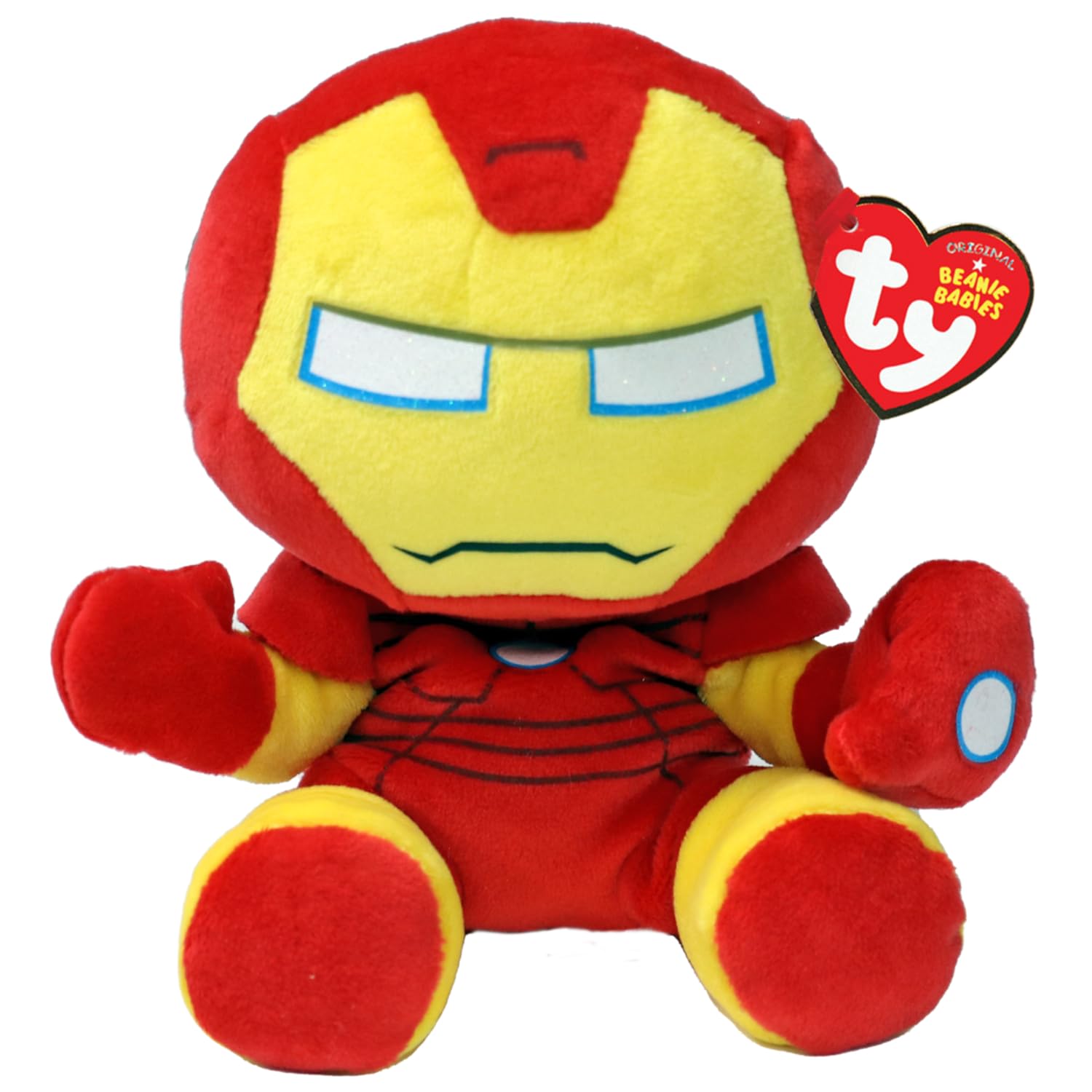 Marvel Iron Man TY Beanie Babies 15cm Soft Plush Toy - Perfect for Collectors, Gifts, and Superhero Fans