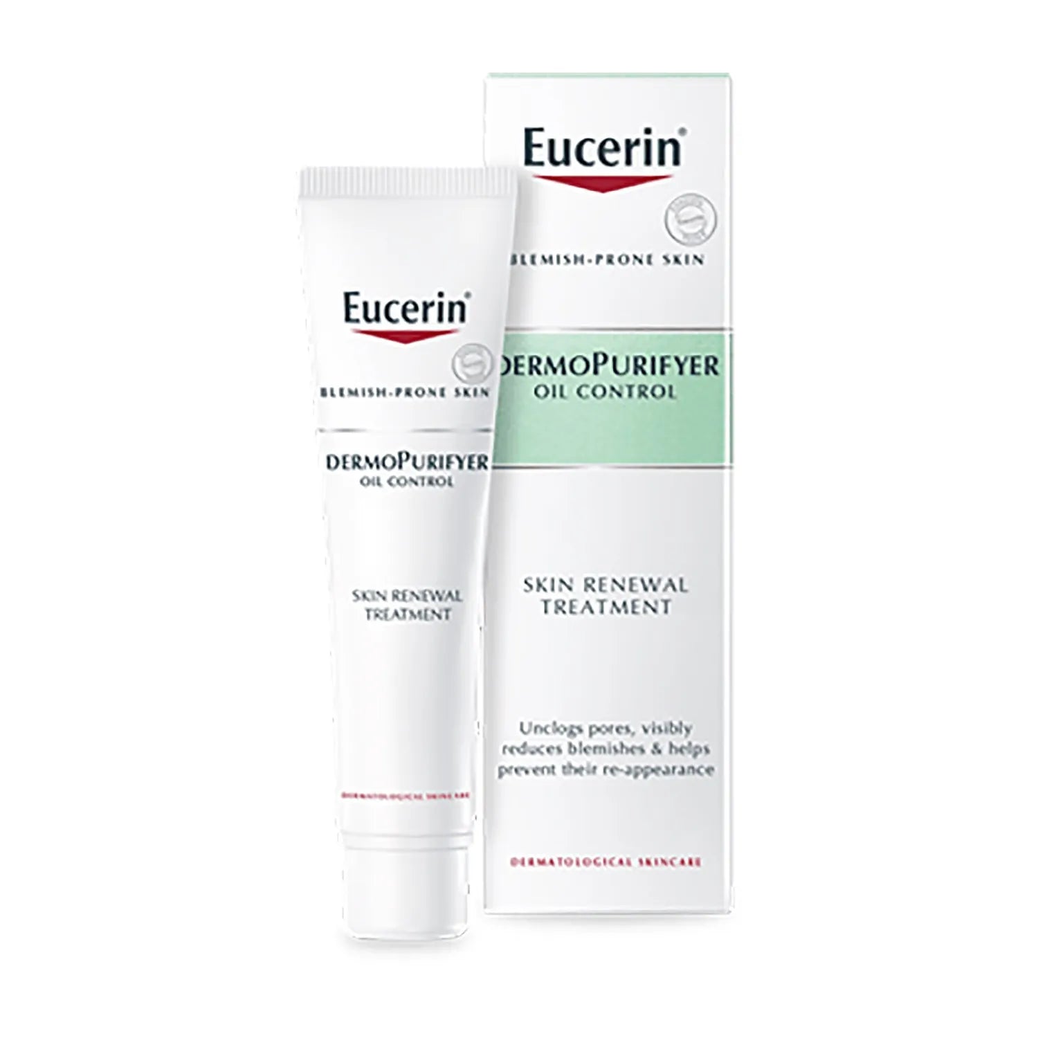 Eucerin Dermopurifyer Oil Control Skin Renewal Treatment 40ml - Oil-Free Moisturizer for Acne-Prone & Oily Skin - Perfect for Daily Skincare Routine & Makeup Prep