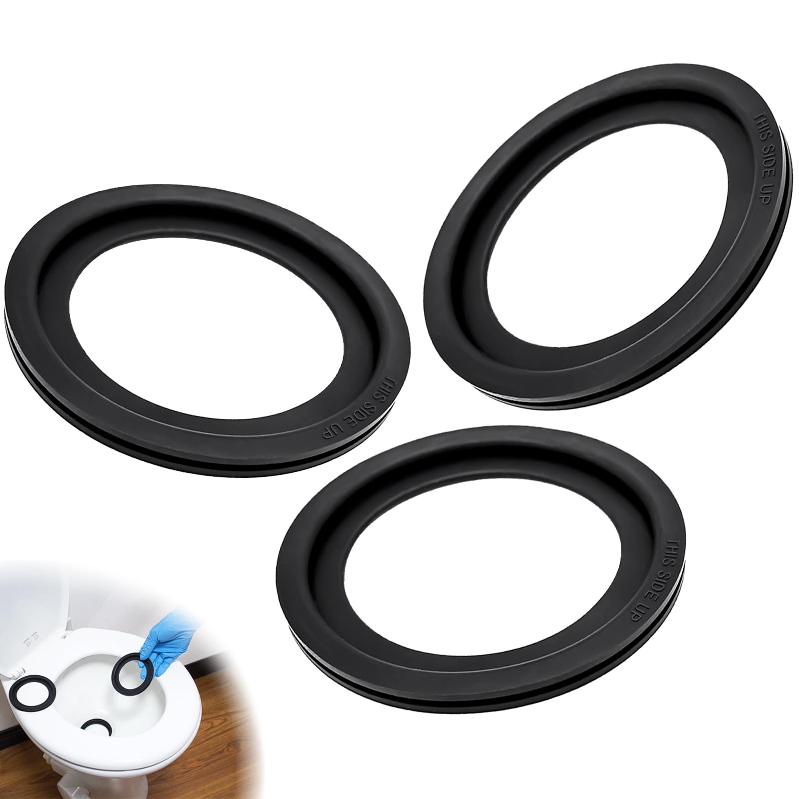 Dometic 300/310/320 RV Toilet Seal Replacement Kit - 3 Pack Flush Ball Rubber Gasket (Replaces Part #385311658) | Perfect for Camper, Motorhome & Travel Trailer Toilet Repairs