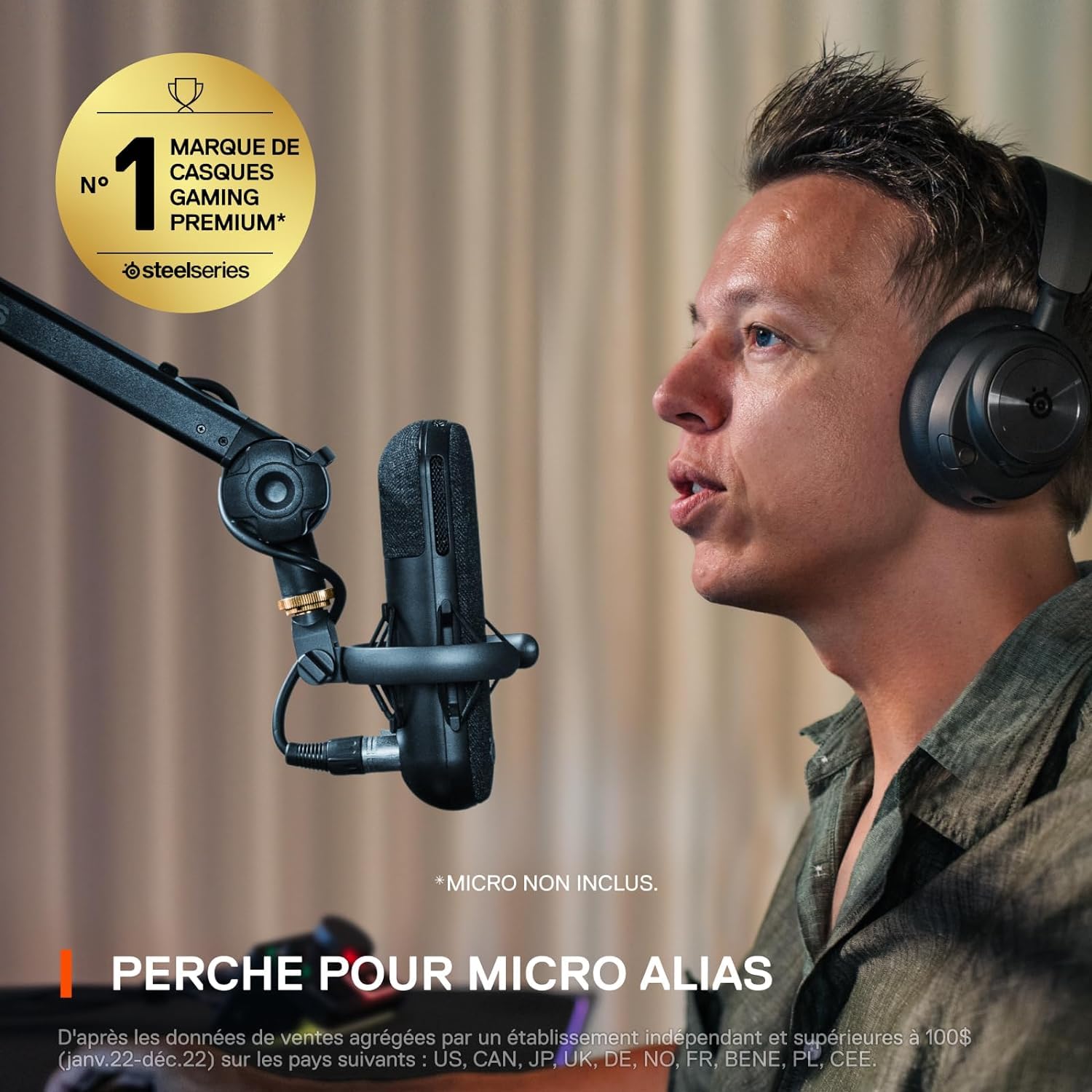 SteelSeries Alias Pro Kit - Professional XLR Microphone & Audio Mixer for Streaming, Gaming, Podcasting - Includes Pro Boom Arm - Perfect for Twitch, YouTube & Home Studio Setup