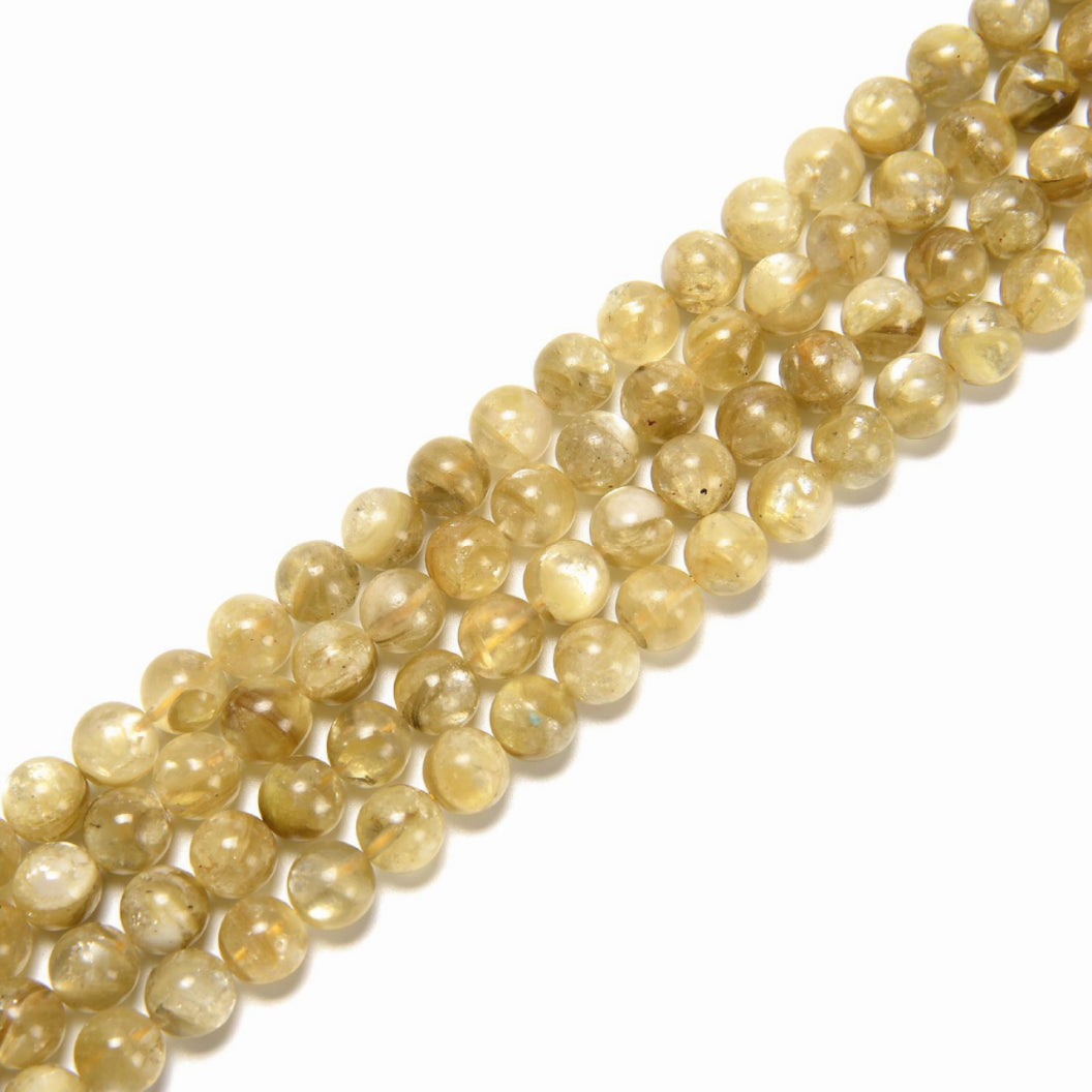 Brazilian Natural Golden Mica Smooth Round Beads - 8mm, 10mm, 15.5