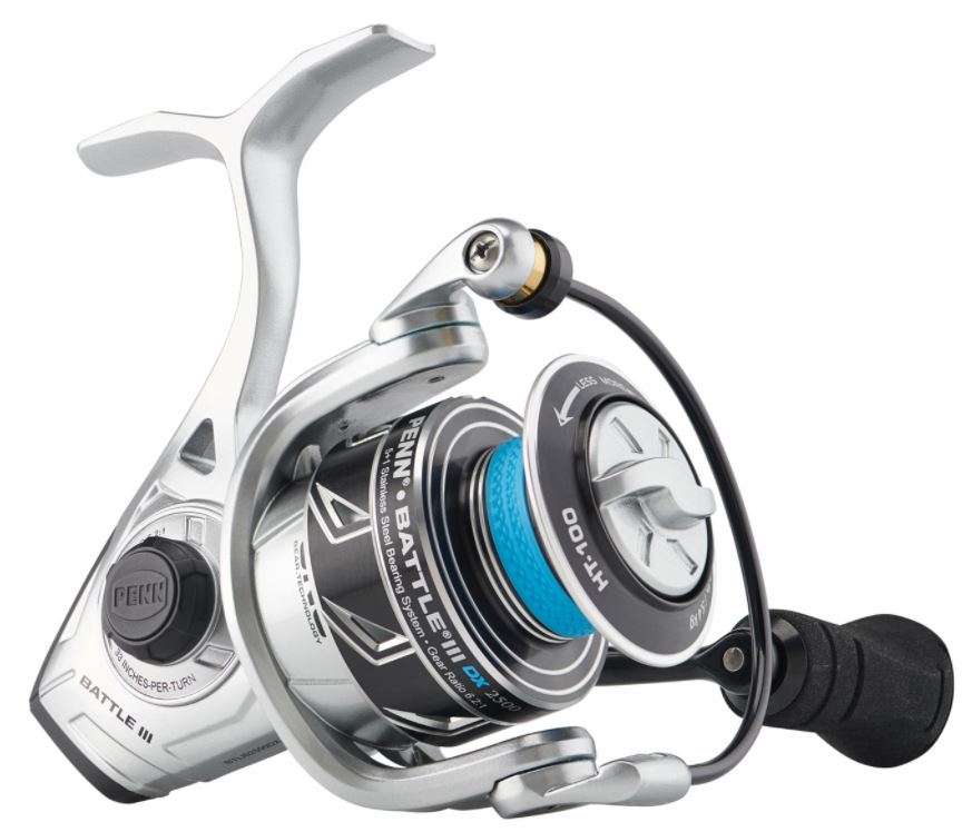 Battle III DX Spinning Reel 2500 DX - High Performance Fishing Reel for Saltwater & Freshwater | Perfect for Bass, Trout & Offshore Fishing