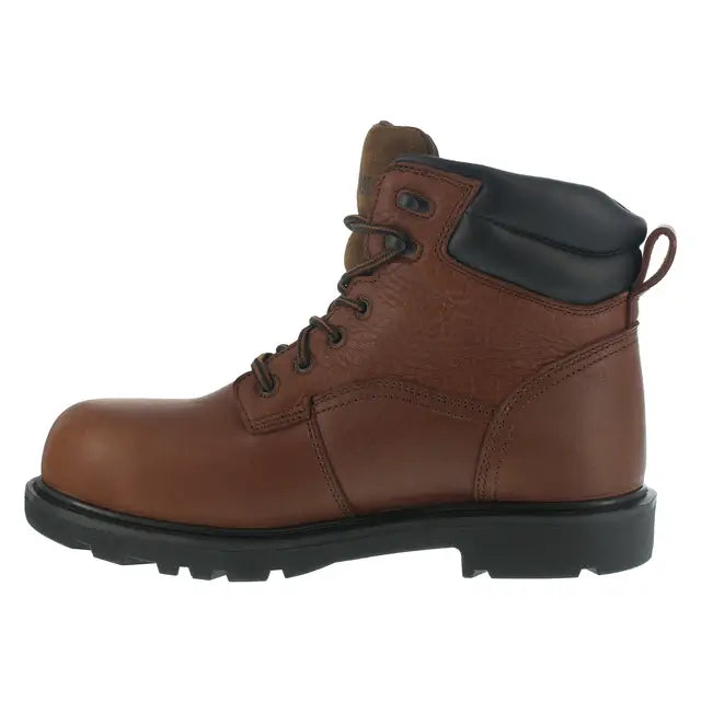 Hauler Composite Toe 6 Inch Waterproof Work Boots for Men - Slip Resistant Safety Shoes with Electrical Hazard Protection - Ideal for Construction, Warehouse & Outdoor Work (Brown)