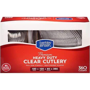 Berkley Jensen Heavyweight Plastic Cutlery Set - 720 Pieces for Parties & Events