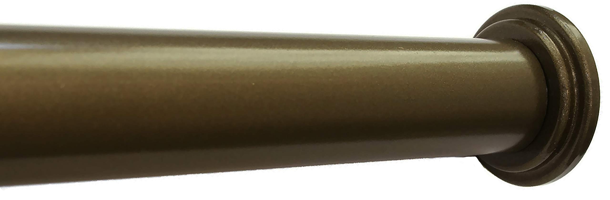 Premium Adjustable Tension Shower Curtain Rod - No Drilling Heavy Duty 42 to 72 Inch Antique Gold Metal Window Closet Rod for Bathroom, Kitchen, Laundry Room & Dorm Organization