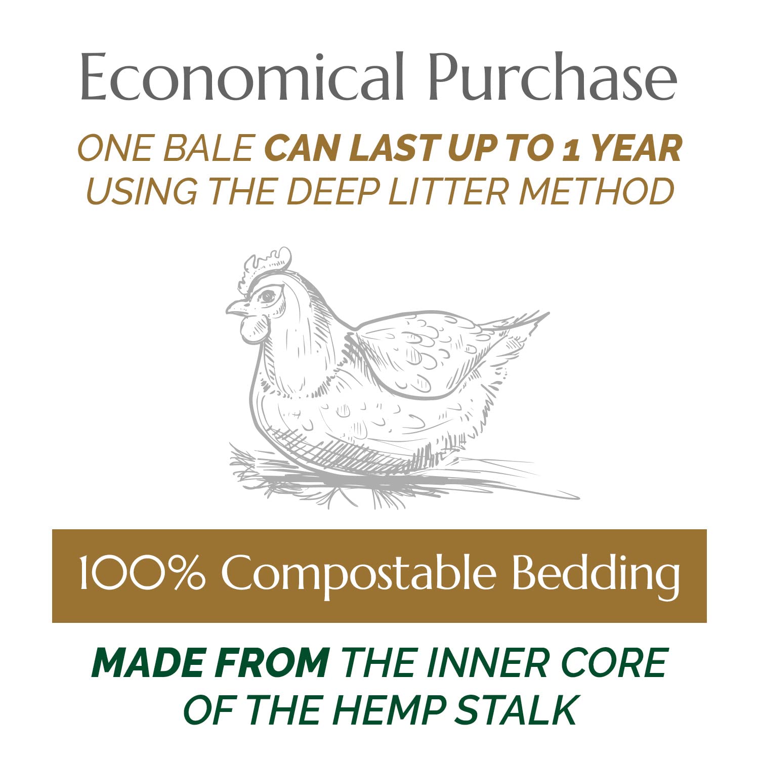 Premium French Hemp Bedding - 44lb Jumbo Bulk Bag | Ultra Low Dust Wood Shavings for Horses, Chickens, Small Pets (Rats, Guinea Pigs, Rabbits) & Reptiles | Ideal for Chicken Coops, Stables & Small Animal Cages | Natural, Absorbent & Odor Control Pet Bedding