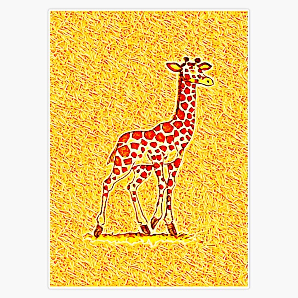 Funny Giraffe Sticker 5