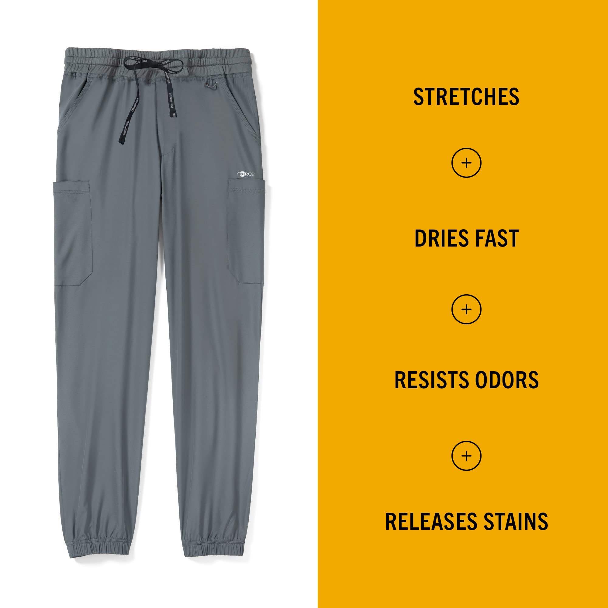 Carhartt Men's Comfort Cargo Jogger Pants - Durable Workwear with Utility Pockets for Construction, Hiking & Outdoor Activities
