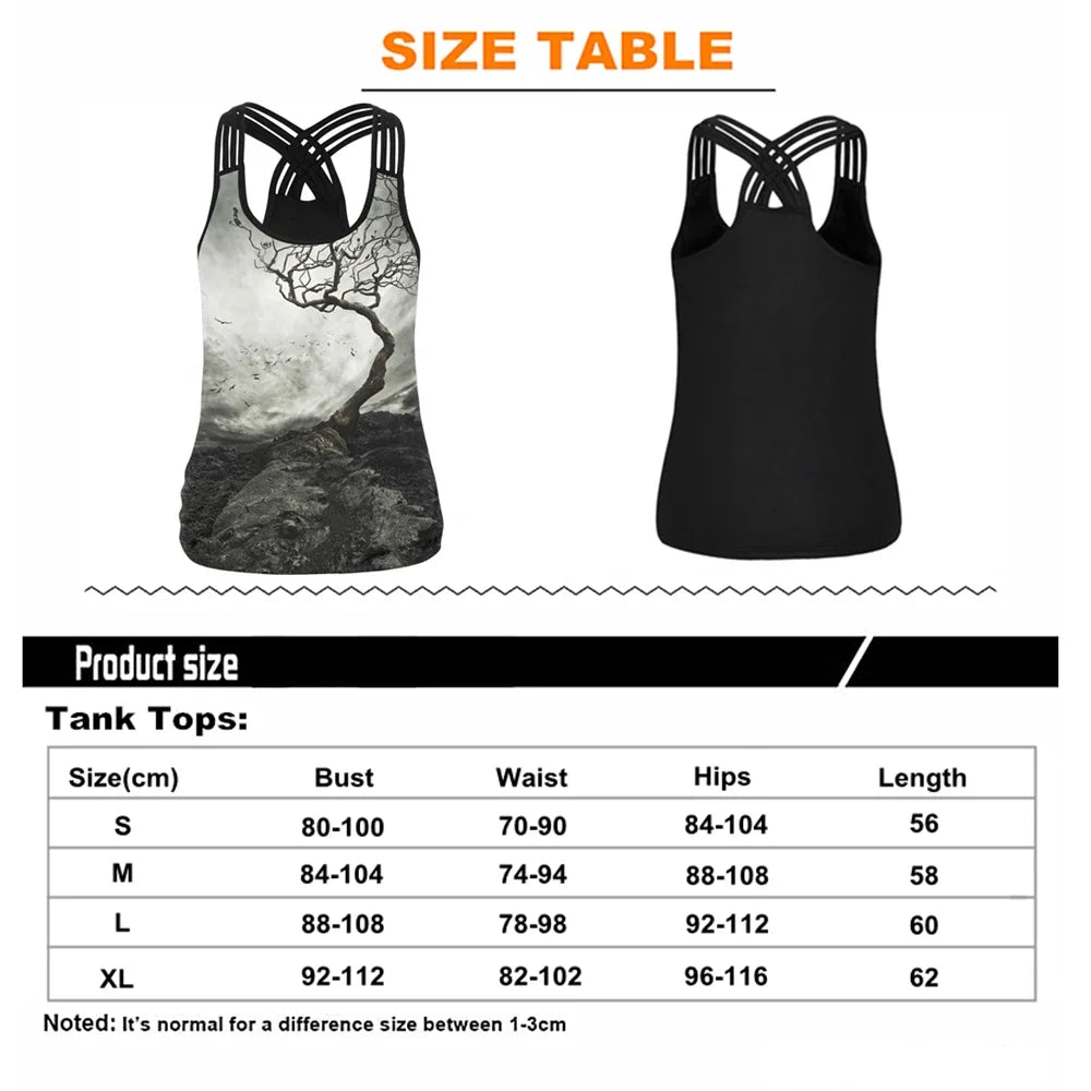 3D Printed Women's Summer Sport Vest - Quick Dry Yoga & Running Fitness Top for Active Lifestyles - Gym, Outdoor Workouts, Yoga Sessions
