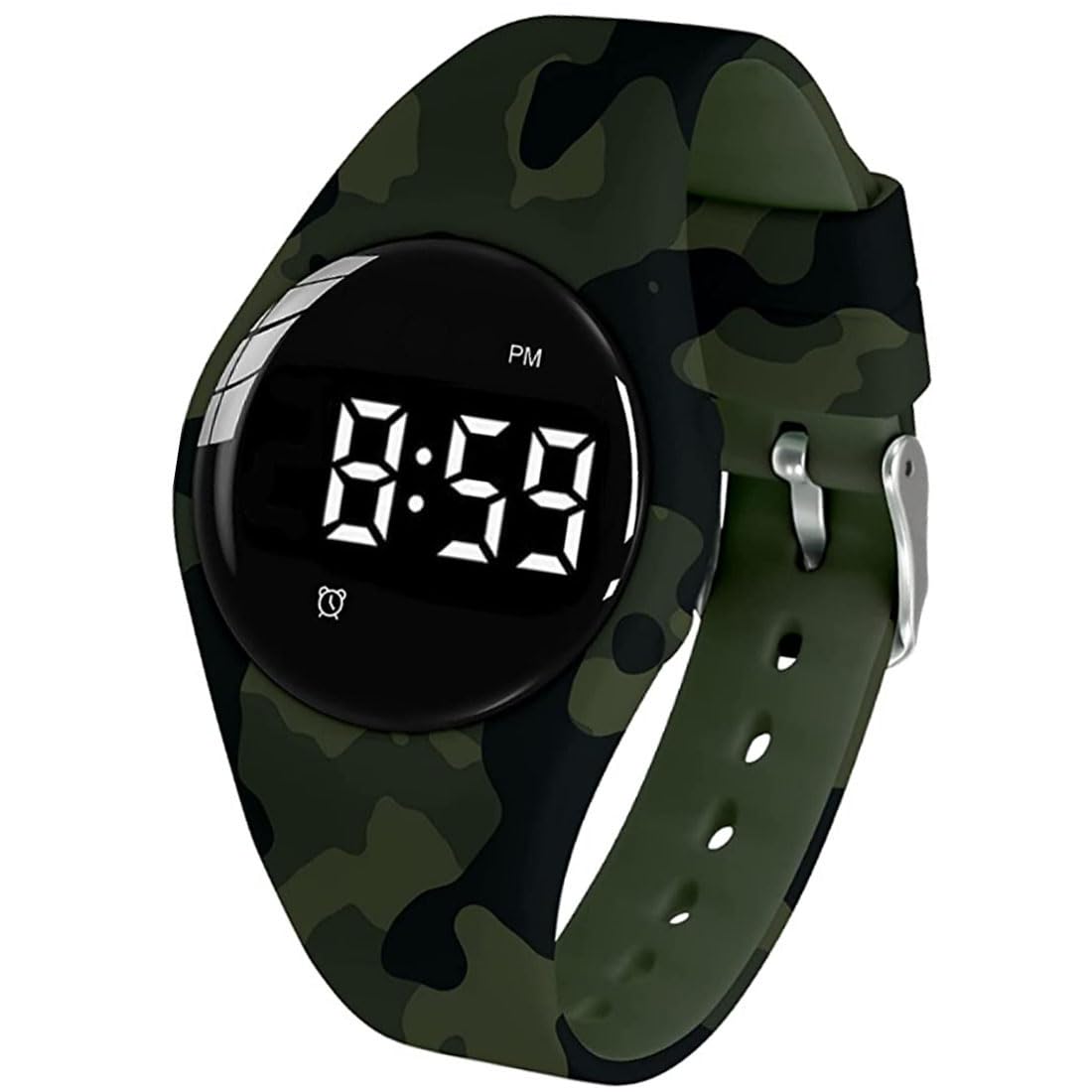 Vibrating Alarm Watch for Kids & Adults - Water Resistant Potty Training Watch with 15 Daily Alarms, Rechargeable Medical Reminder & Timer (Green Camouflage) - Perfect for Potty Training, Medication Reminders & Daily Routines
