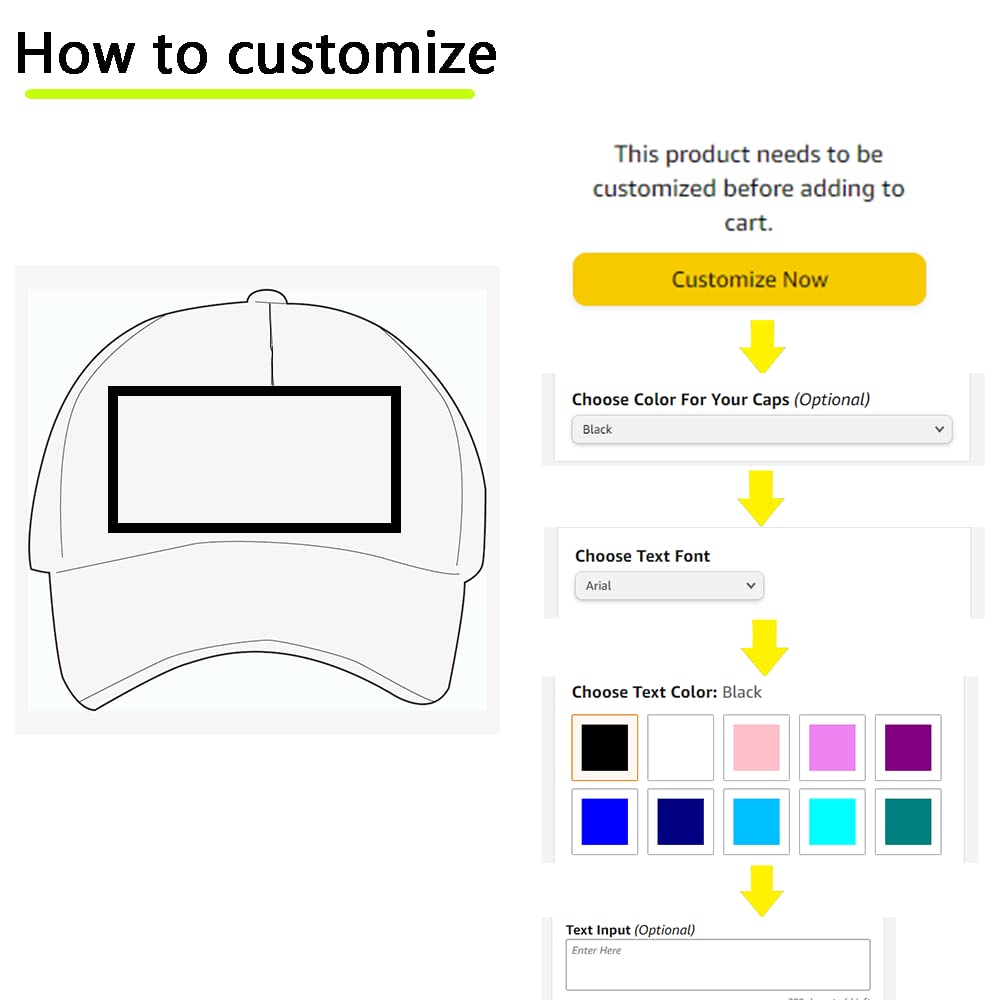 Custom Hats Personalized with Text & Photos - Baseball Cap & Trucker Hat for Men & Women - Create Your Unique Design - Perfect for Gifts, Sports Events & Brand Promotions