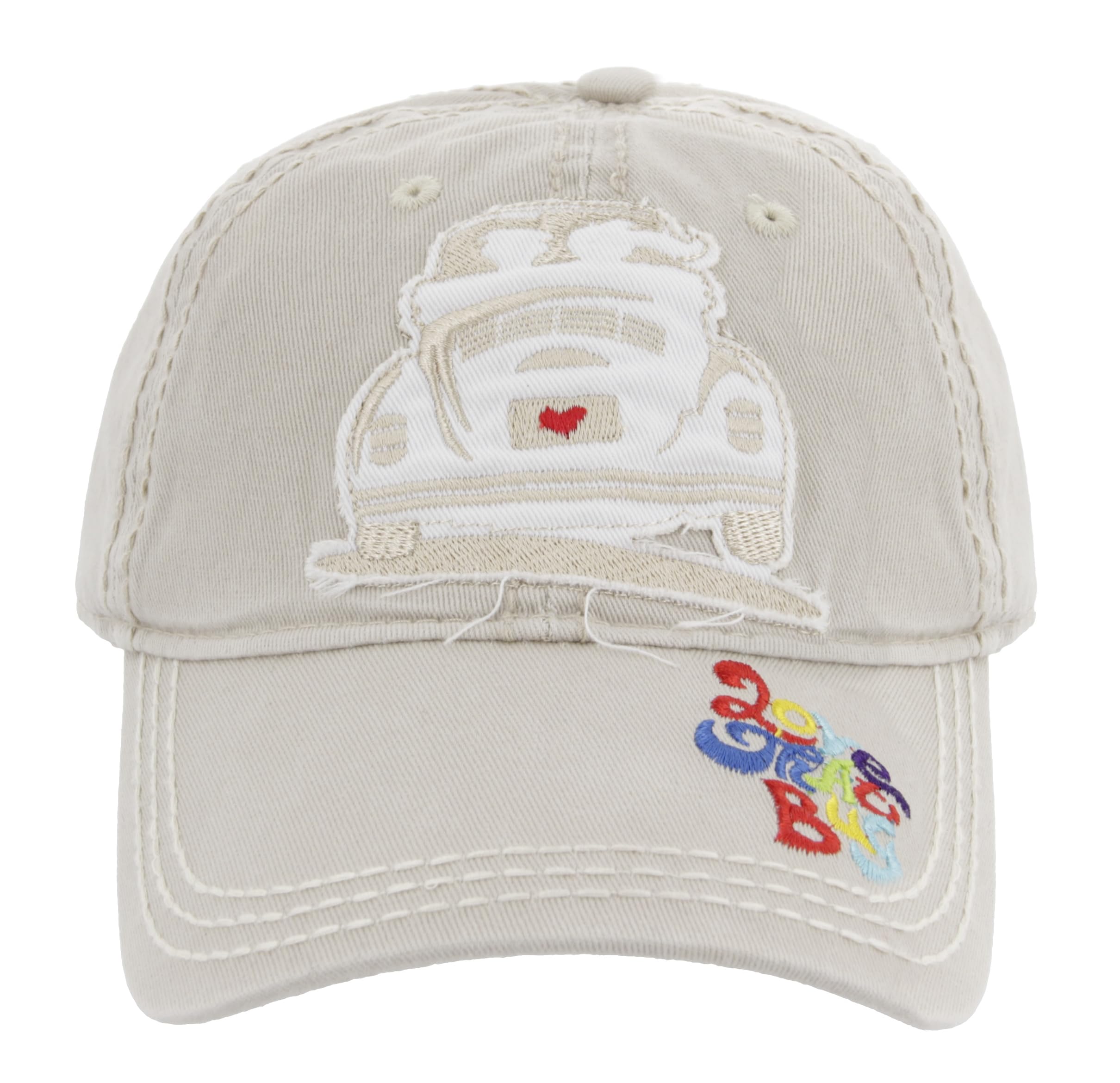 BRISA VW Collection - Volkswagen Baseball Cap, Military Style Trucker Hat with Bus or Beetle Motif, Adjustable One Size Fits All - Perfect for Car Enthusiasts, Vintage Lovers & Outdoor Activities