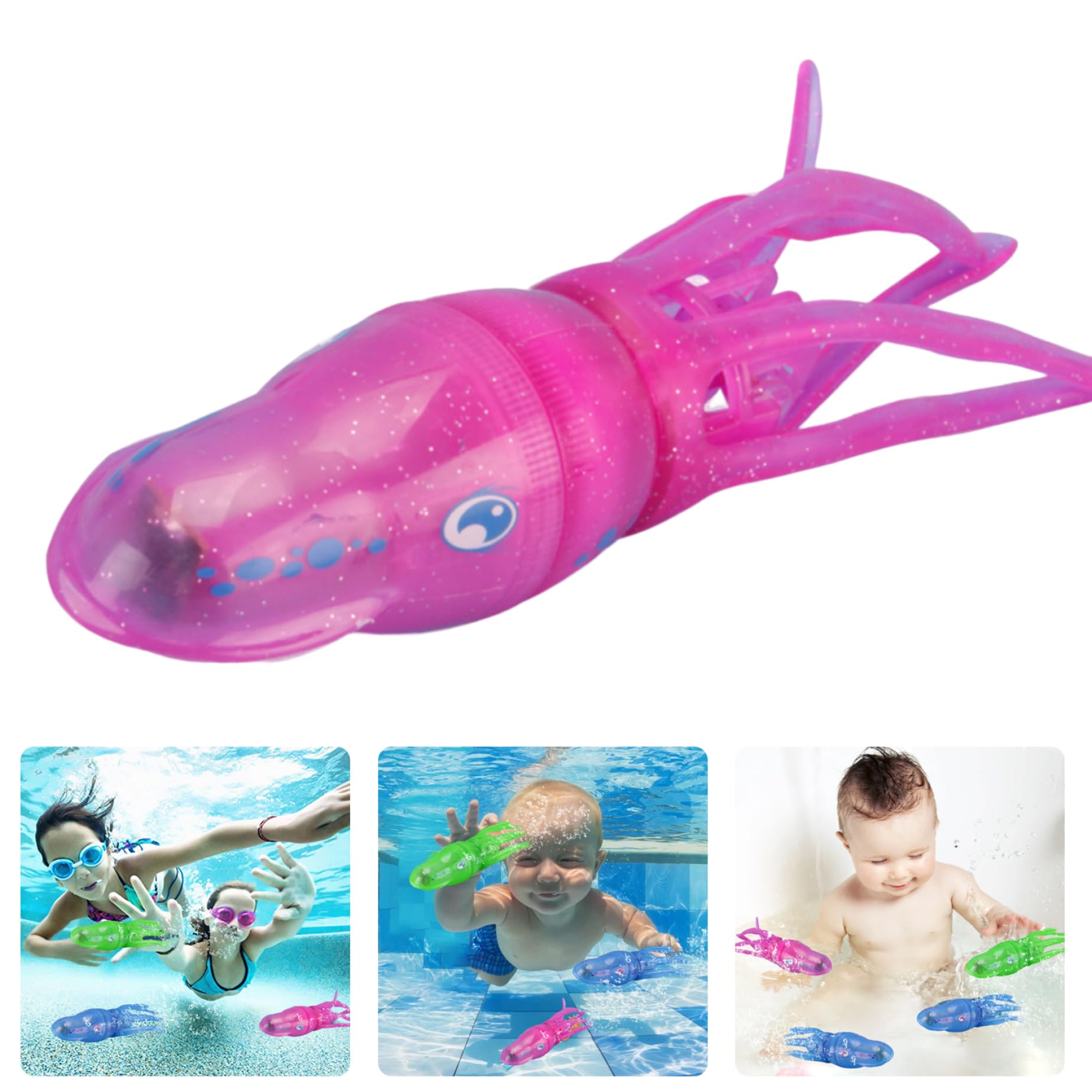 Electric Robotic Swimming Octopus Toy - Interactive Pool Bath Toy for Kids, Swimming Training Aid, Fun Underwater Diving Fish Toy (Red) - Perfect for Pool Parties, Bath Time & Swim Lessons