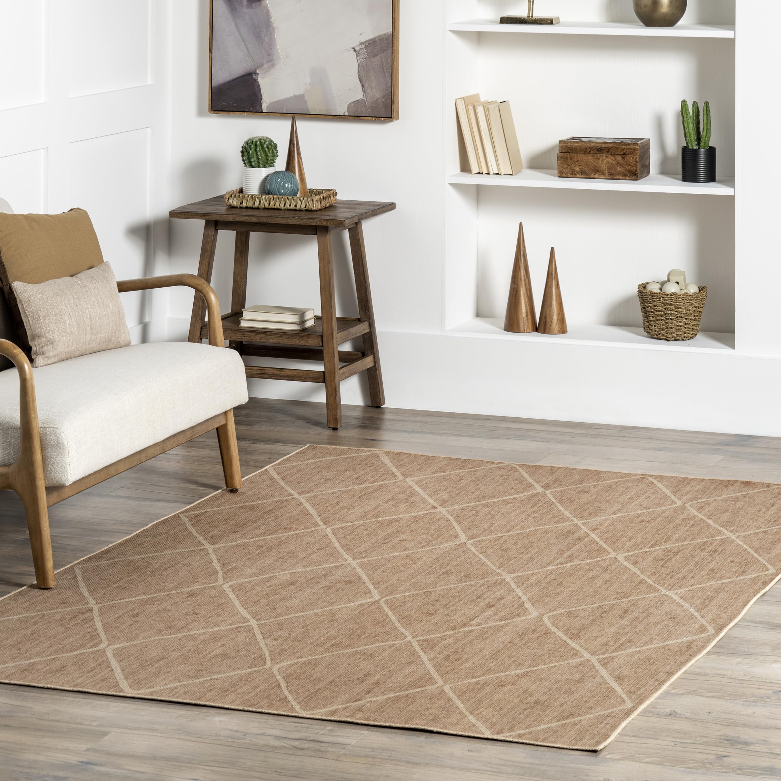 nuLOOM 8' x 10' Easy-Jute SuperiorWash Machine Washable Non-Slip Area Rug - Billy Ivory - Perfect for Living Room, Bedroom, Kids Room & Nursery Decor | Durable & Stylish Home Accent