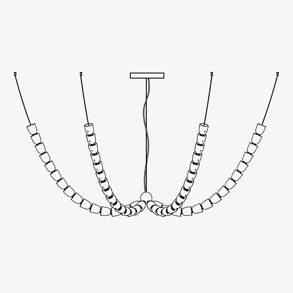 Gabriel Chandelier K - Modern Crystal Ceiling Light Fixture for Dining Room, Living Room & Bedroom | Elegant Home Decor Lighting for Weddings & Luxury Interiors