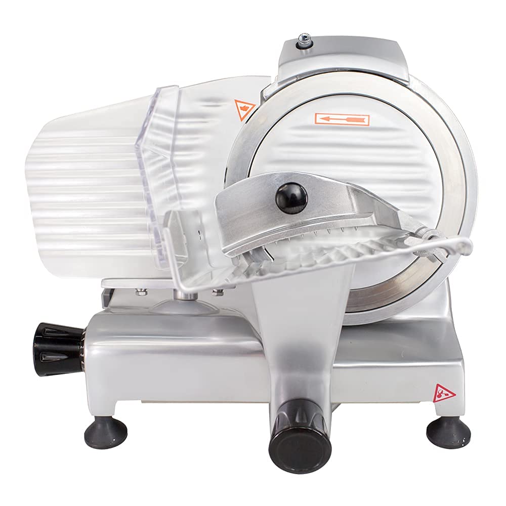 CMI Commercial 9-Inch Electric Deli Meat Slicer - Anodized Aluminum Semi-Automatic Frozen Meat, Cheese & Ham Slicer - Perfect for Delis, Butcher Shops & Home Kitchens