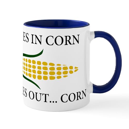White/Navy Inside - Goes In Corn Mug