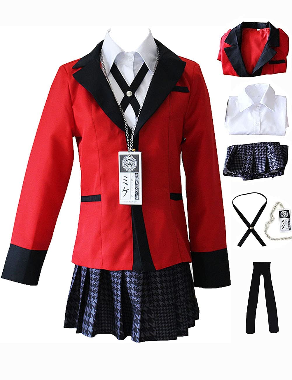 Deaicos Red School Uniform Cosplay Costume - Perfect for Anime Conventions, Halloween, and Themed Parties