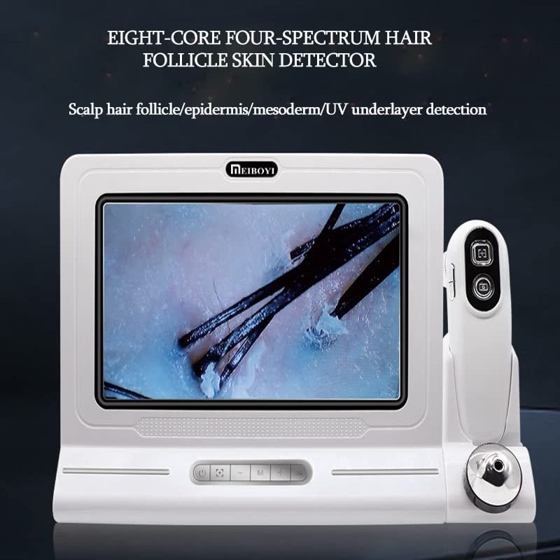 Professional Skin & Hair Detector - 11 Inch Scalp Hair Follicle Analyzer with Moisture & Pores Detection | Skin Pigment Tester | Perfect for Dermatologists, Salons & Home Skin Care