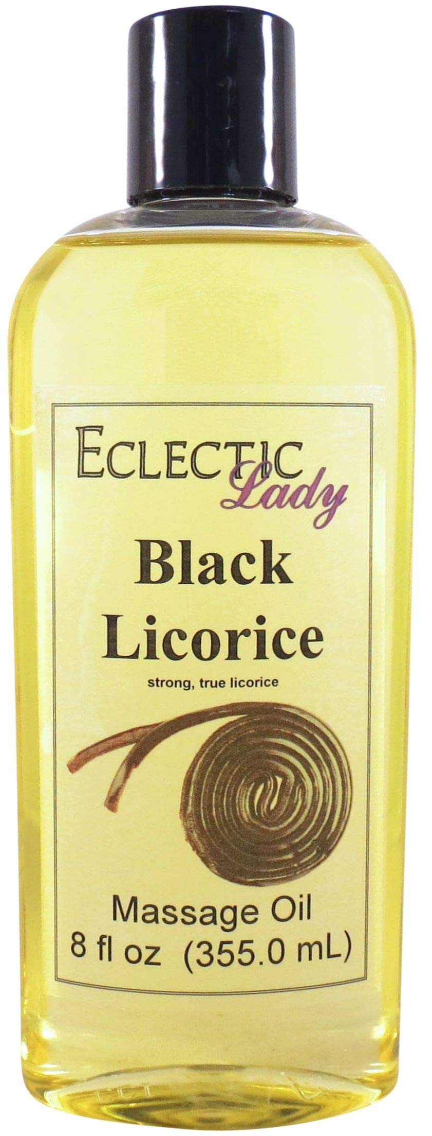 Black Licorice Massage Oil - 8oz Natural Blend with Sweet Almond & Jojoba Oil | Preservative-Free Aromatherapy Oil for Relaxation, Couples Massage & Spa Treatments