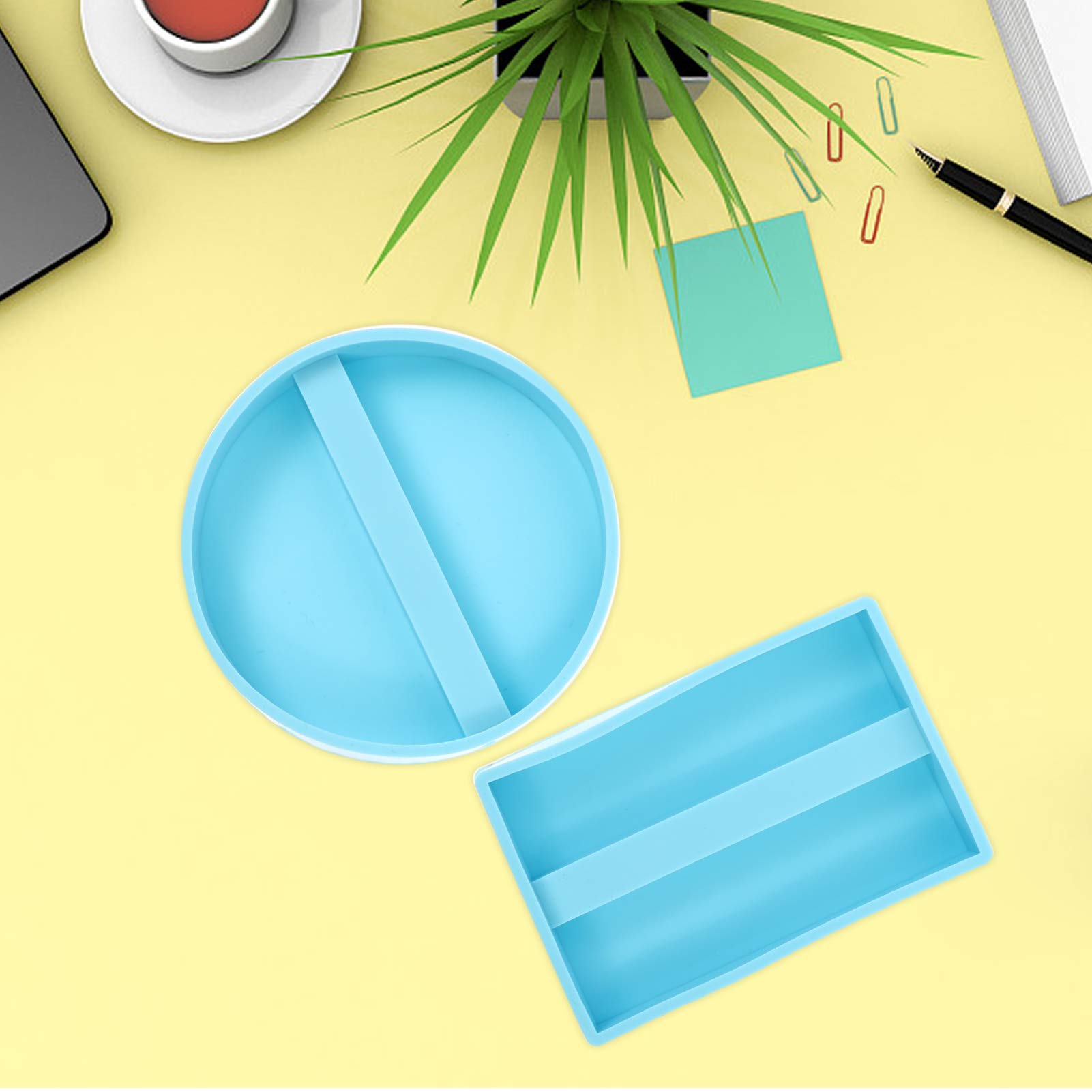 2pcs Silicone Business Card Holder Mold - DIY Epoxy Resin Craft Mold for Soap, Candle Making - Office & Study Storage Organizer (Style A) - Perfect for Crafters, Small Business Owners & Home Organization
