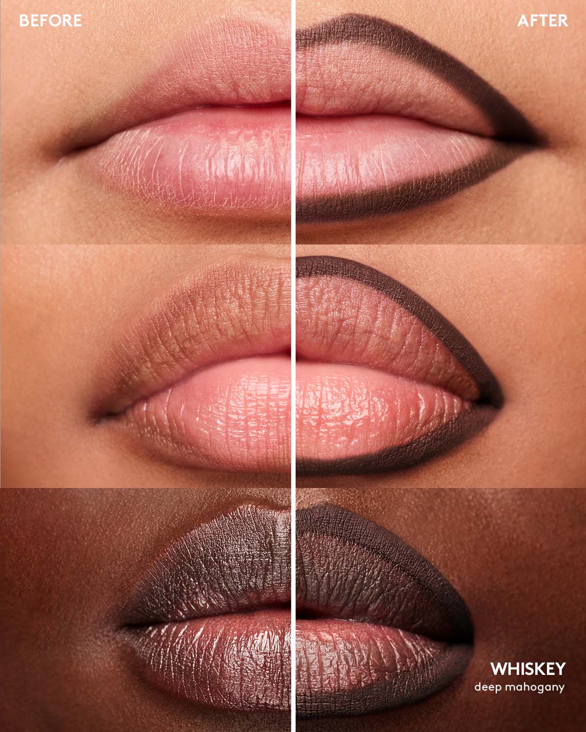 Trace'd Out Longwear Waterproof Pencil Lip Liner - Whiskey Brown | Smudge-Proof & Water-Resistant Lip Liner for All-Day Wear | Perfect for Matte Lipstick, Ombre Lips & Everyday Makeup Looks