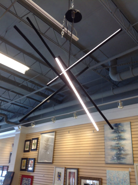 Modern Black LED Chandelier - Elegant Ceiling Light Fixture for Dining Room, Living Room & Bedroom Lighting