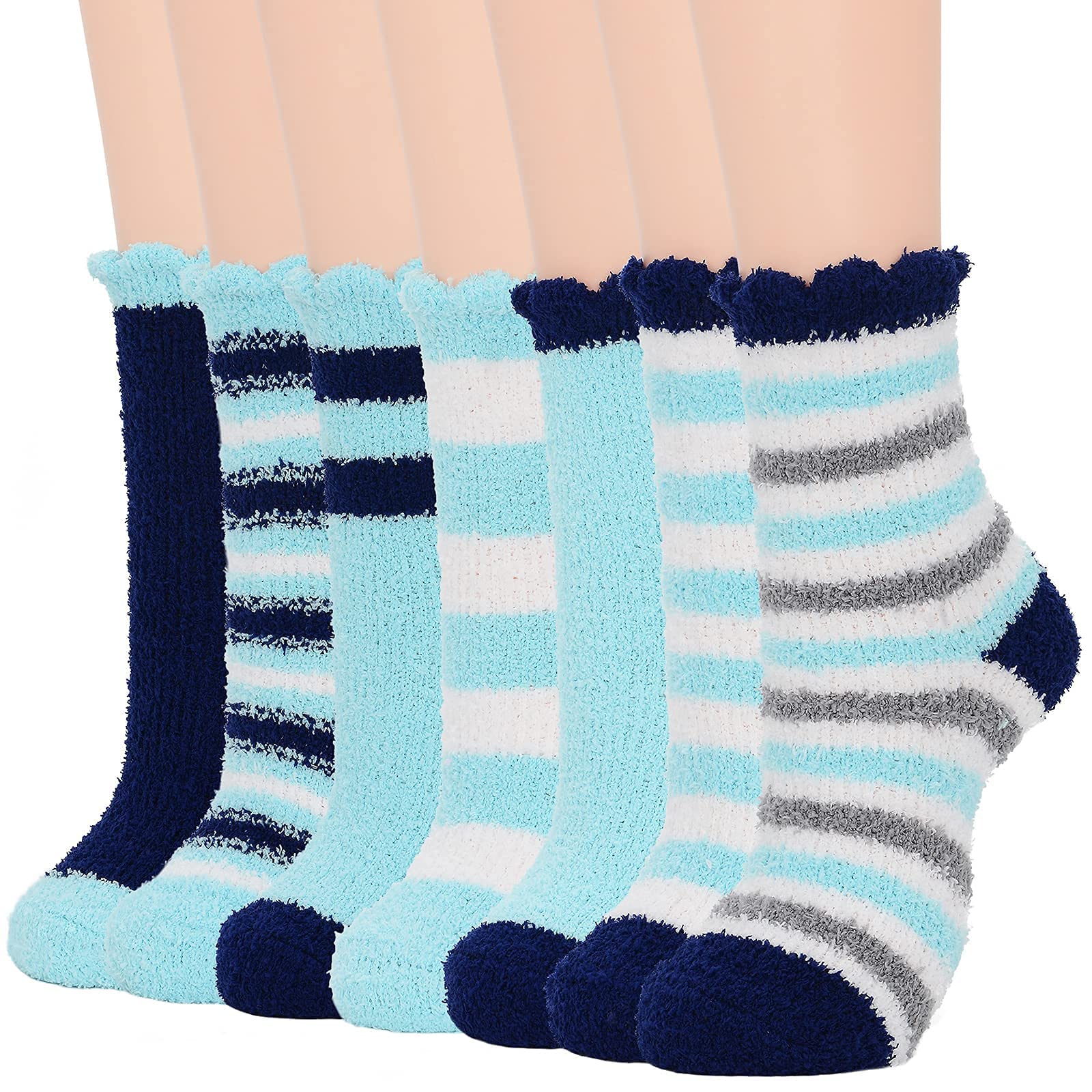 Women's Fuzzy Winter Socks - Ultra Soft Warm Fluffy Socks for Women | Cozy Athletic Outdoor Sports Socks | Perfect for Lounge, Yoga, Running & Cold Weather