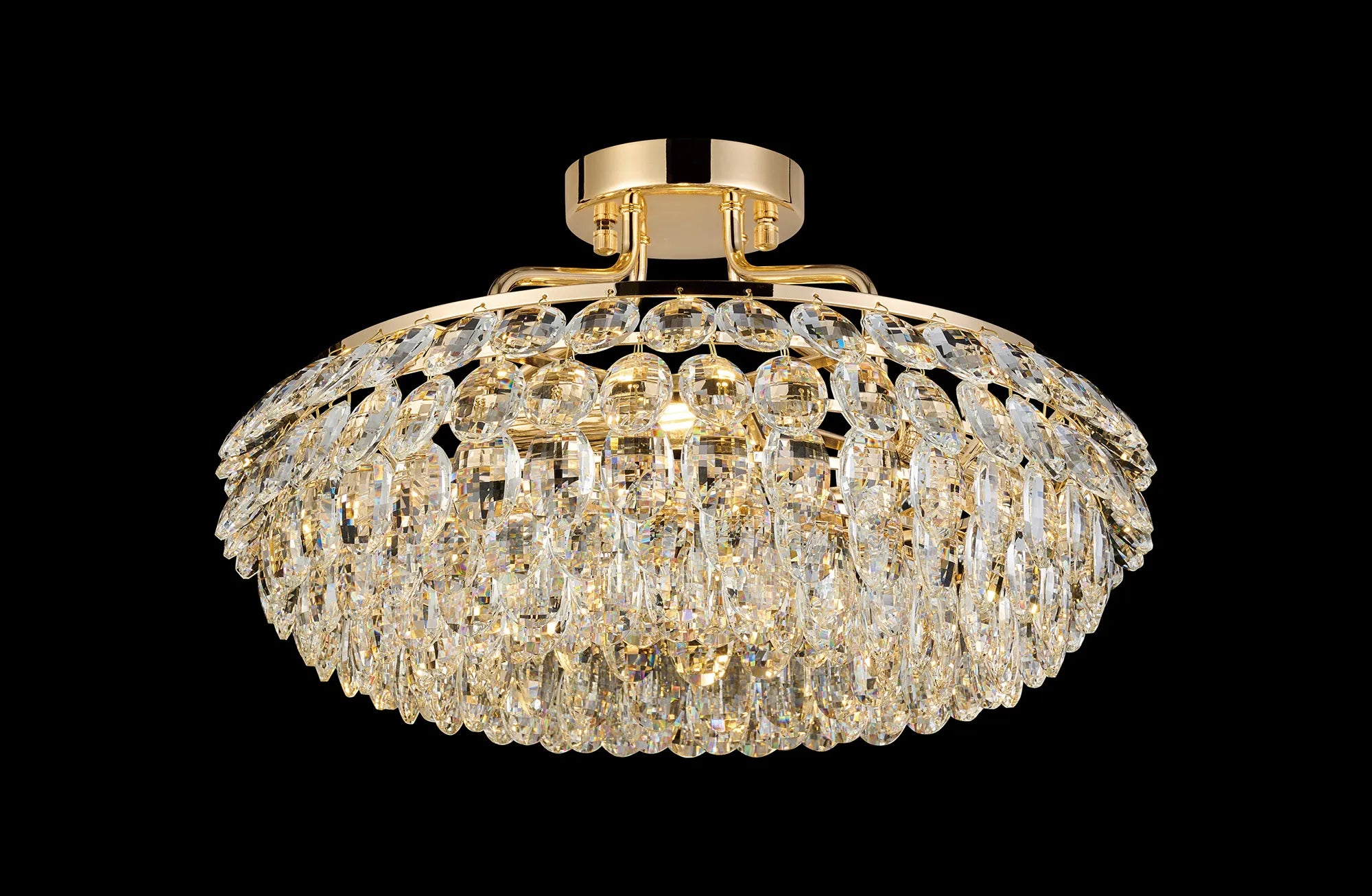 Consten Semi Flush Ring Ceiling Light Fixture with E14 Socket - Perfect for Bedroom, Hallway & Small Space Lighting