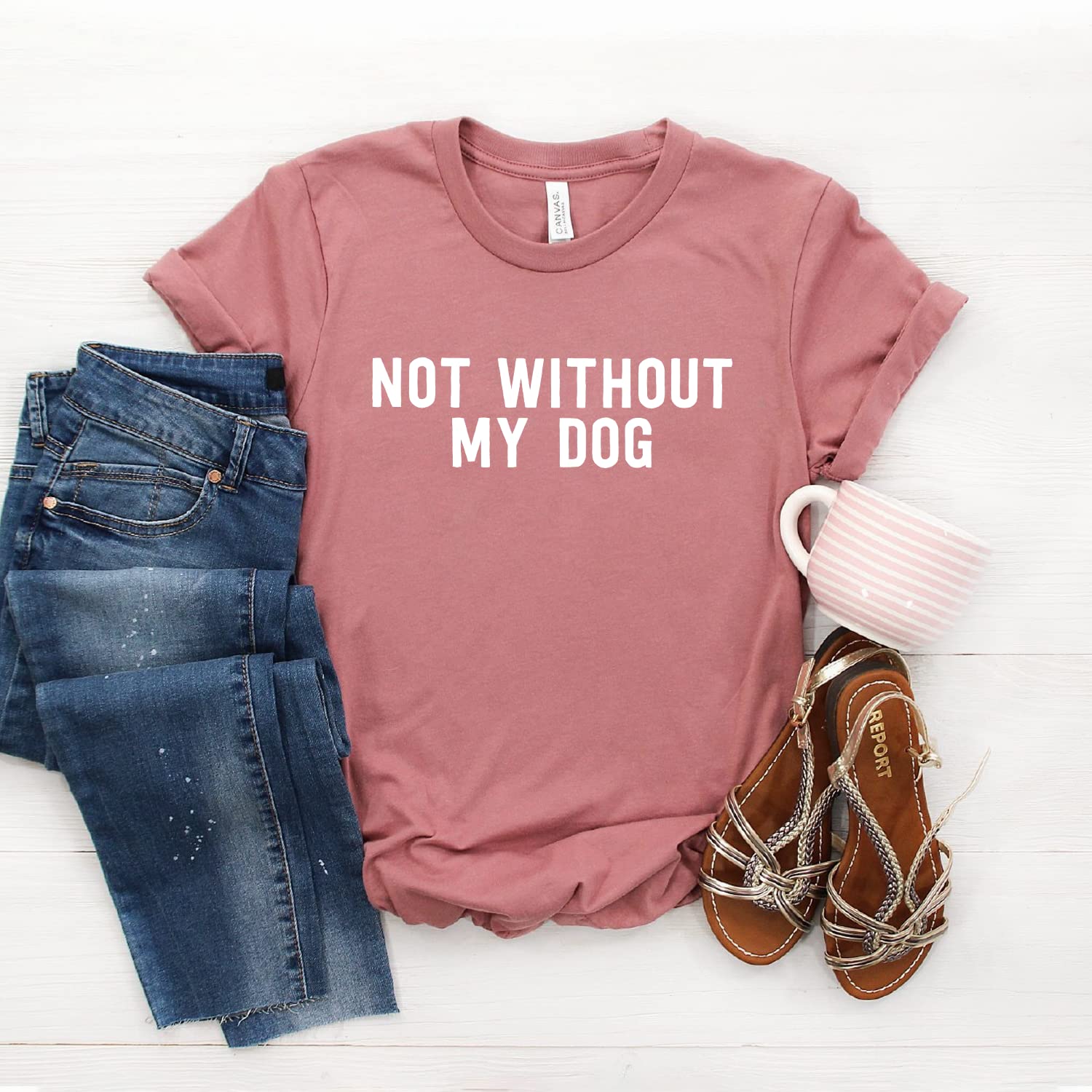 Funny Pitbull Lover T-Shirt - Soft Unisex Dog Tee for Men & Women - Not Without My Dog Shirt - Perfect Gift for Dog Owners - Great for Dog Parks, Walks & Casual Wear