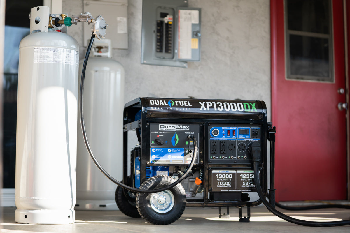 13,000W Dual Fuel Portable Generator with CO Alert - Reliable Backup Power for Home, Camping & Emergency Use