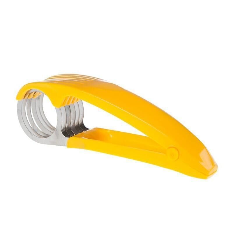 Stainless Steel Banana Slicer & Strawberry Cutter - Effortless Perfect Slices Every Time for Smoothies, Desserts, Salads & Snacks - Durable Kitchen Tool for Fruit Prep - Easy to Clean & Dishwasher Safe - Ideal for Breakfast, Meal Prep & Kids Lunch Boxes