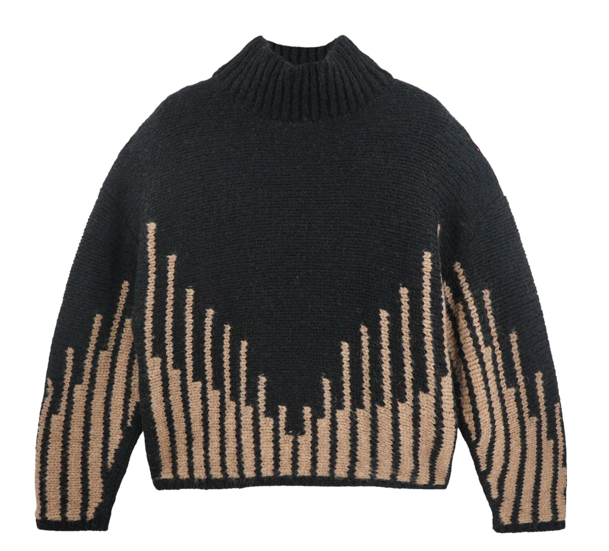 Premium Highland Sweater for Women - Soft & Warm Black Wool Pullover - Perfect for Winter, Christmas & Casual Outfits
