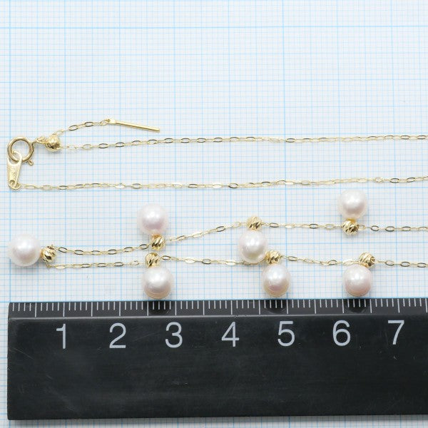 18K Yellow Gold Pearl Necklace for Women - Elegant Pearl Jewelry Gift for Wedding, Anniversary & Special Occasions