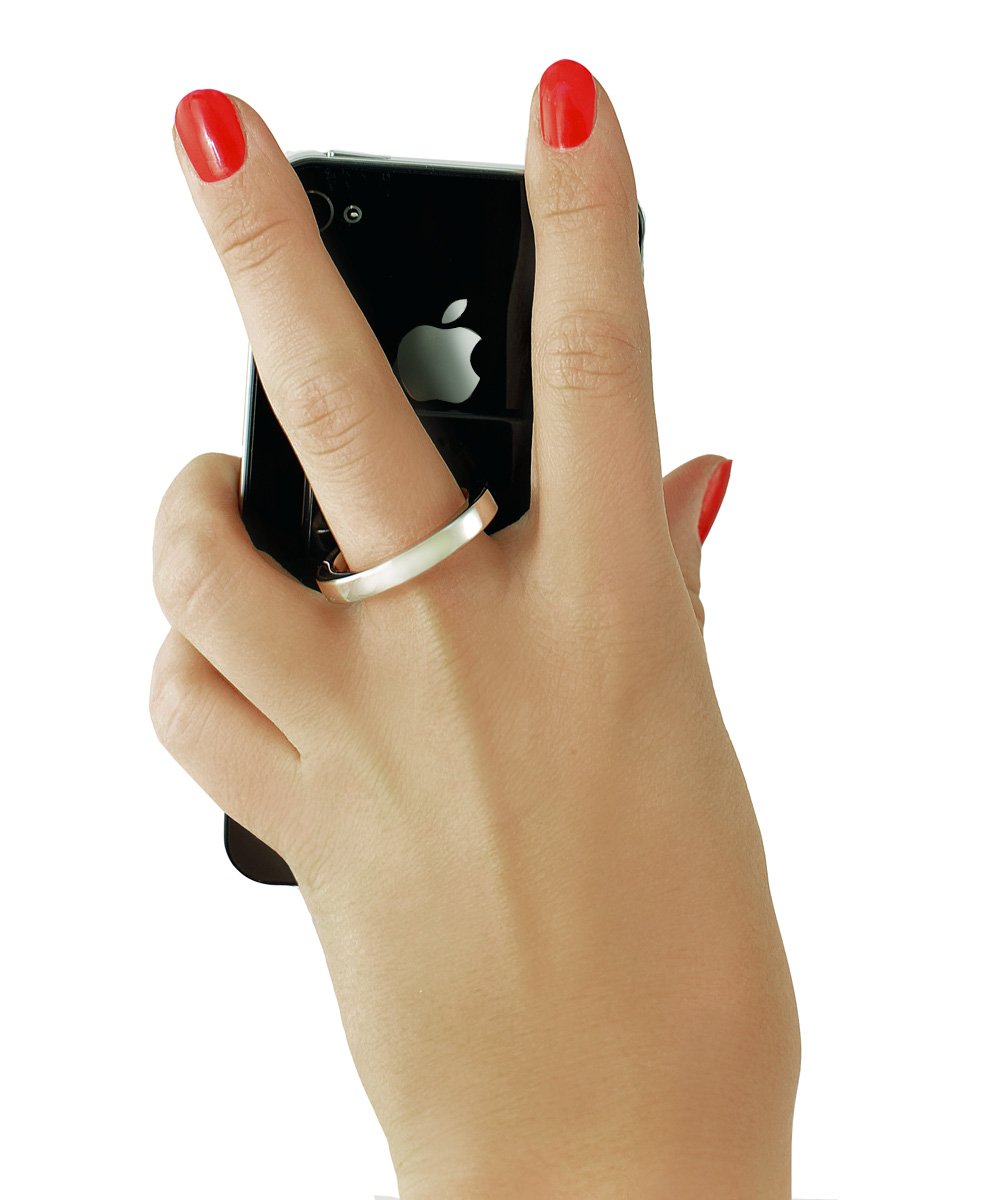 Xcessor Universal Phone Ring Holder - Adhesive Grip Stand for iPhone, Samsung, Tablets (Black) | Perfect for Hands-Free Viewing, Selfies, and Secure Grip While Traveling or Working