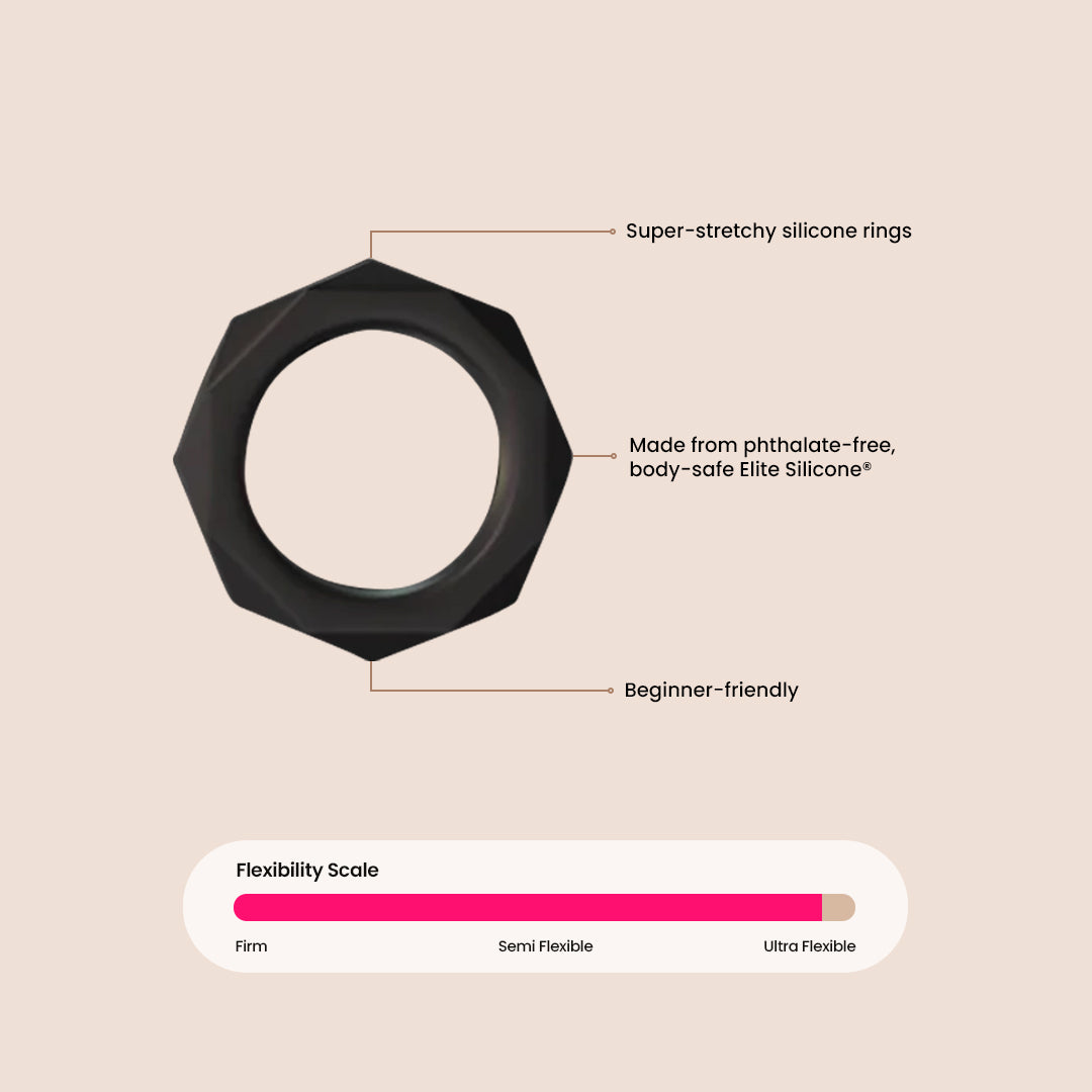 Fantasy C Ringz Silicone Designer Stamina Set for Men | Premium Cock Rings for Enhanced Performance & Pleasure | Perfect for Couples & Solo Play