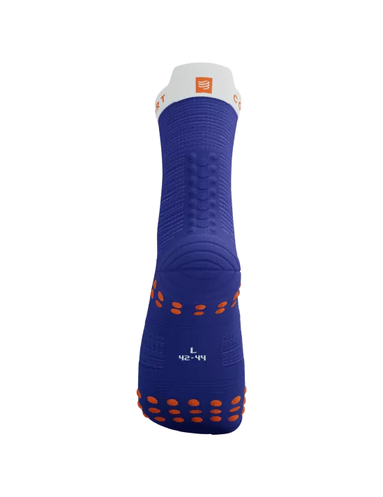 Compressport Pro Racing Socks v4.0 - Unisex High-Performance Running Socks in Dazzling Blue/White - Ideal for Marathon, Triathlon & Athletic Training