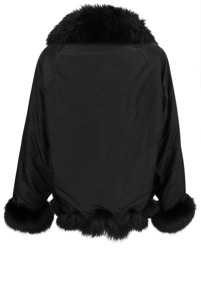 Diomi Women's Silk Fox Bomber Jacket - Elegant Vintage Style Outerwear for Fall & Winter | Perfect for Casual Wear, Night Out, and Fashion Events