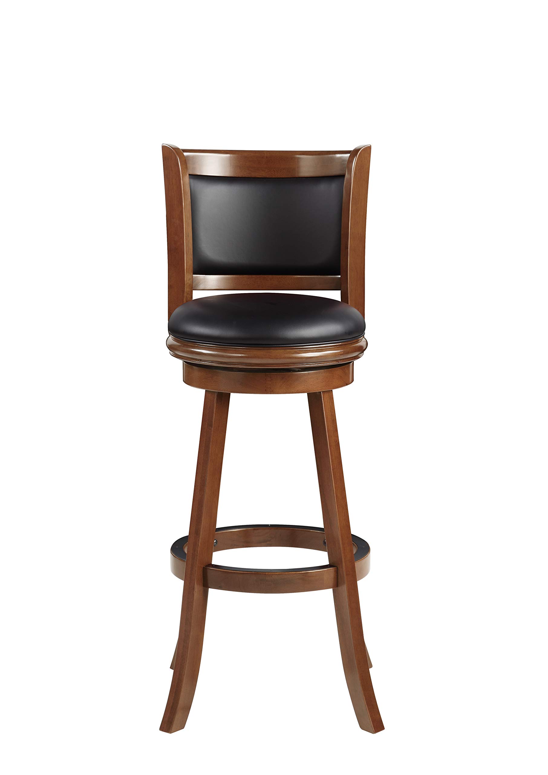 Boraam Augusta 34-Inch Extra Tall Swivel Bar Stool - Cherry Finish, Single Bar Stool for Kitchen Island, Breakfast Nook & Home Bar - Comfortable & Durable Counter Height Stool (1-Pack)