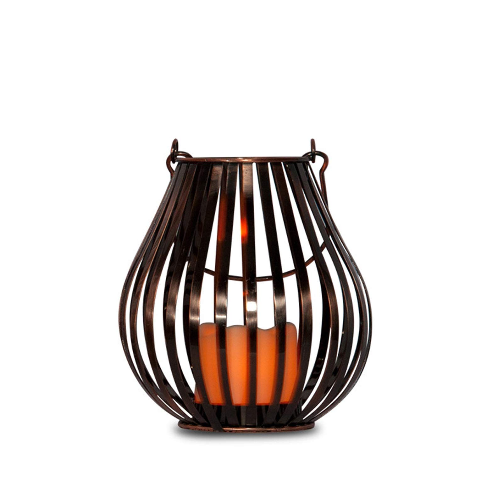 Vintage Solar LED Lantern - European Style Metal Garden Light for Wedding, Balcony, Patio & Outdoor Decor (19x19x22cm, Antique Bronze) | Solar-Powered Romantic Ambiance Lighting for Evenings & Special Occasions