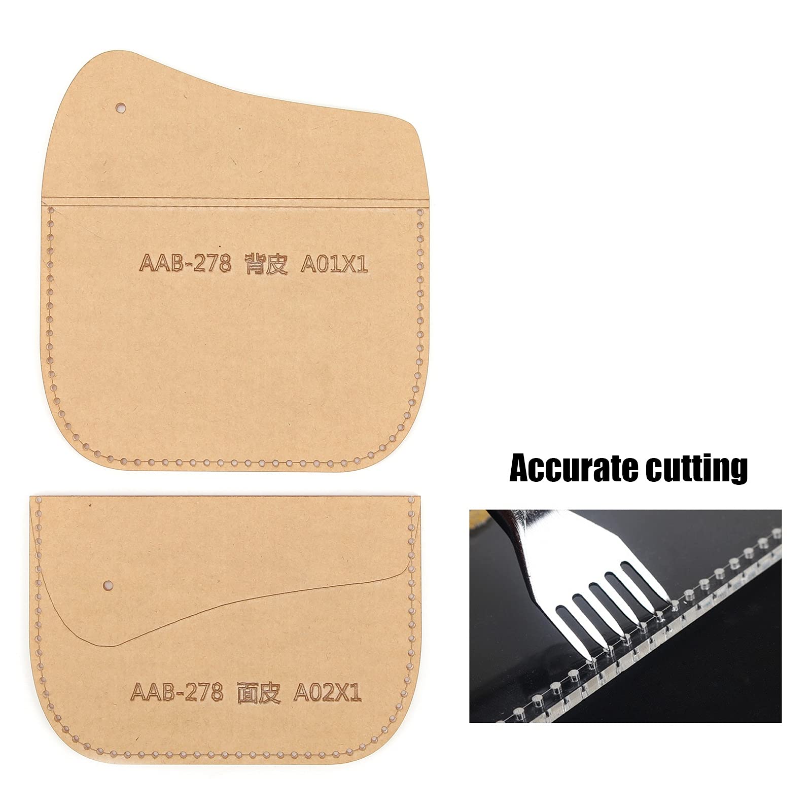 Premium Leather Coin Purse Acrylic Template Set - DIY Wallet Making Kit with Handmade Acrylic Patterns, Kraft Paper & Keychain Accessories | Perfect for Crafting, Gift Making & Leatherworking Projects