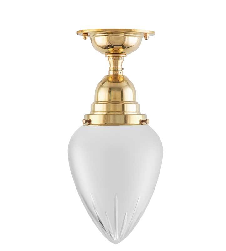 Byström 80 Brass Matte Drop Bathroom Ceiling Light - Elegant Modern Fixture for Bathroom, Vanity, or Powder Room Lighting
